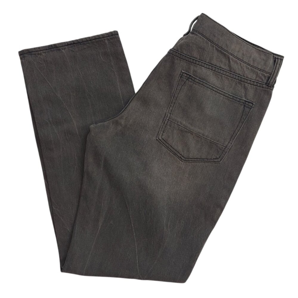 ARIZONA JEAN CO. GRAY DENIM STRAIGHT FIT JEANS (34 X 32)
